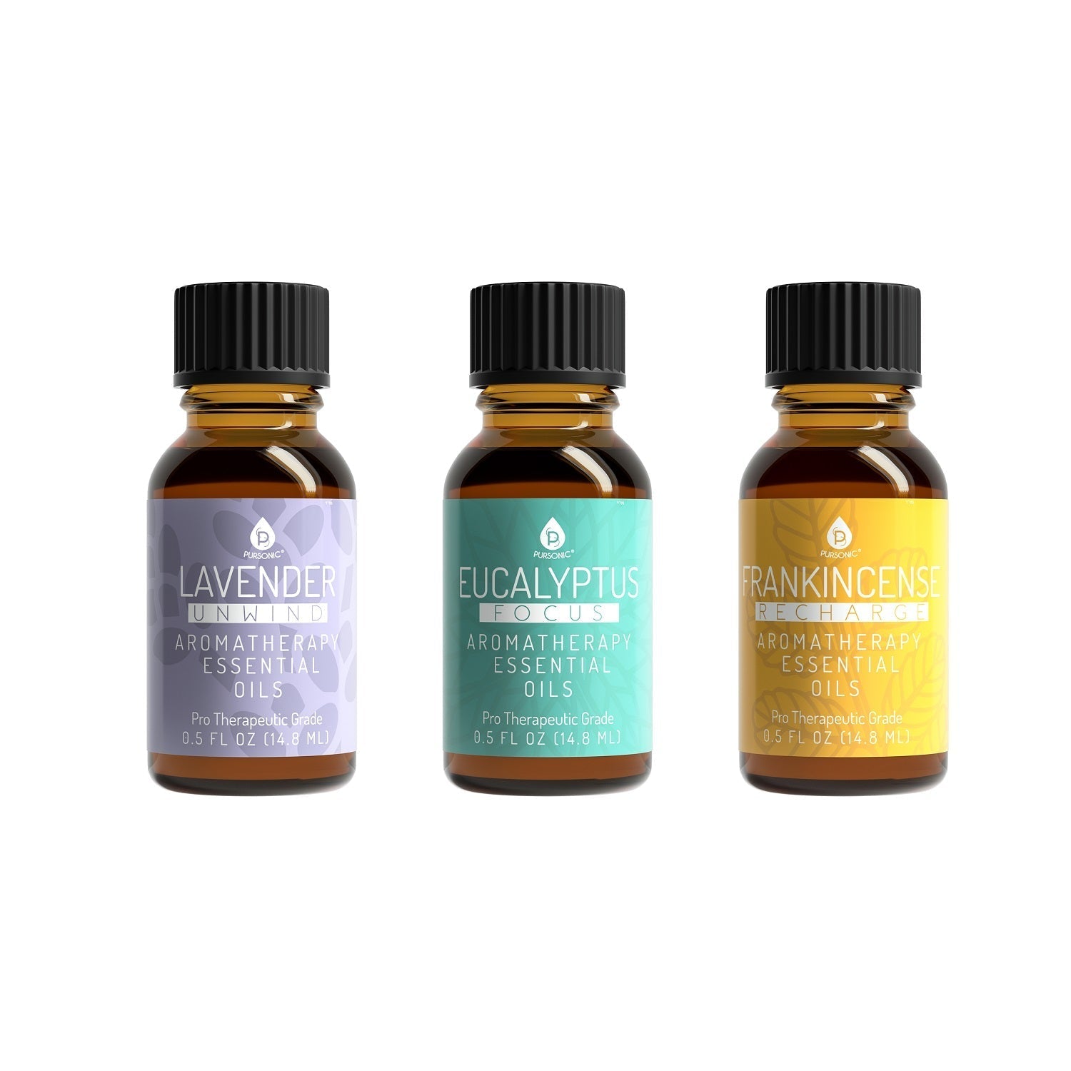 Pursonic Pursonic Aromatherapy Diffuser & Essential Oil Set -Ultrasonic Top 3 Oils Diffusers - Tophatter Daily Deals