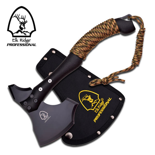 Heavy Duty Black Outdoor Bugout Survival Camping Axe Hatchet - Tophatter's Guns'N'Weapons Store Collectible Weapons - Tophatter Daily Deals