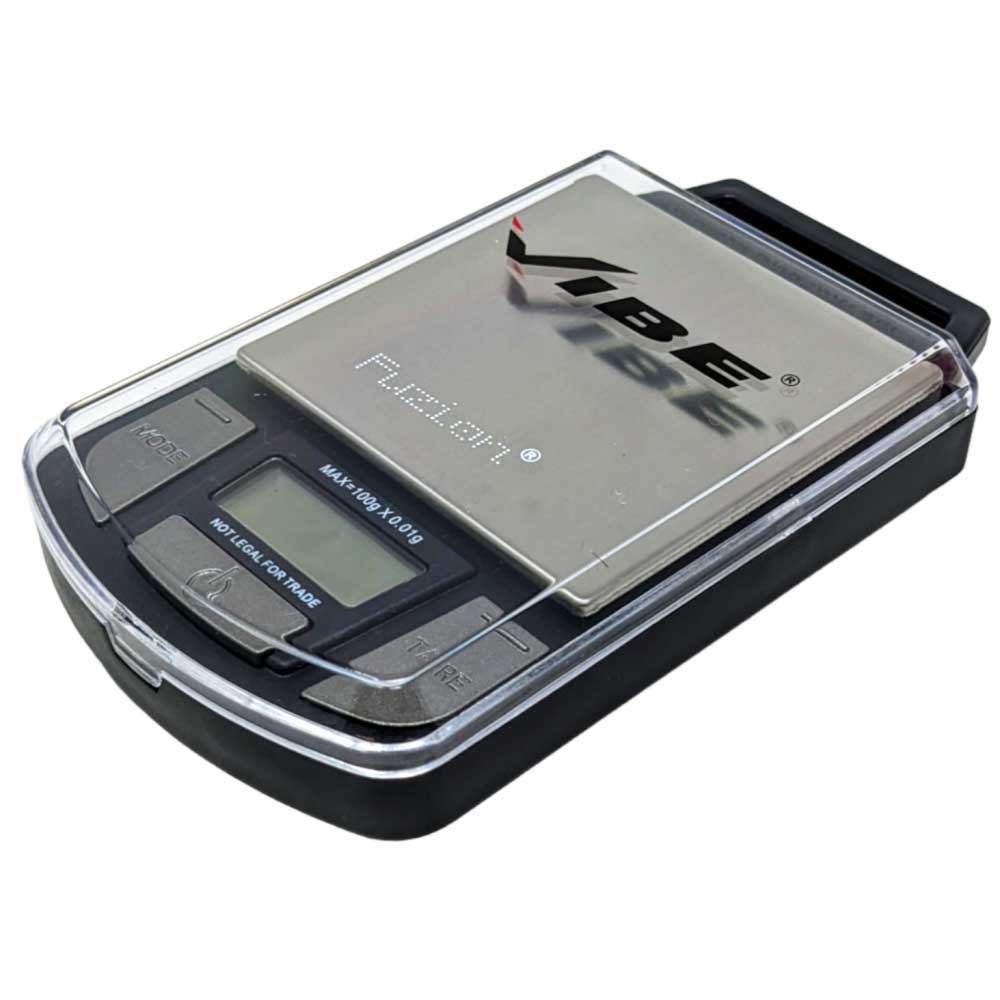 Fuzion Vibe Digital Pocket Scale 100g x 0.01g - With Calibration Weight - TOPHATTER'S ARMORY DEALS Collectible Weapons - Tophatter Daily Deals
