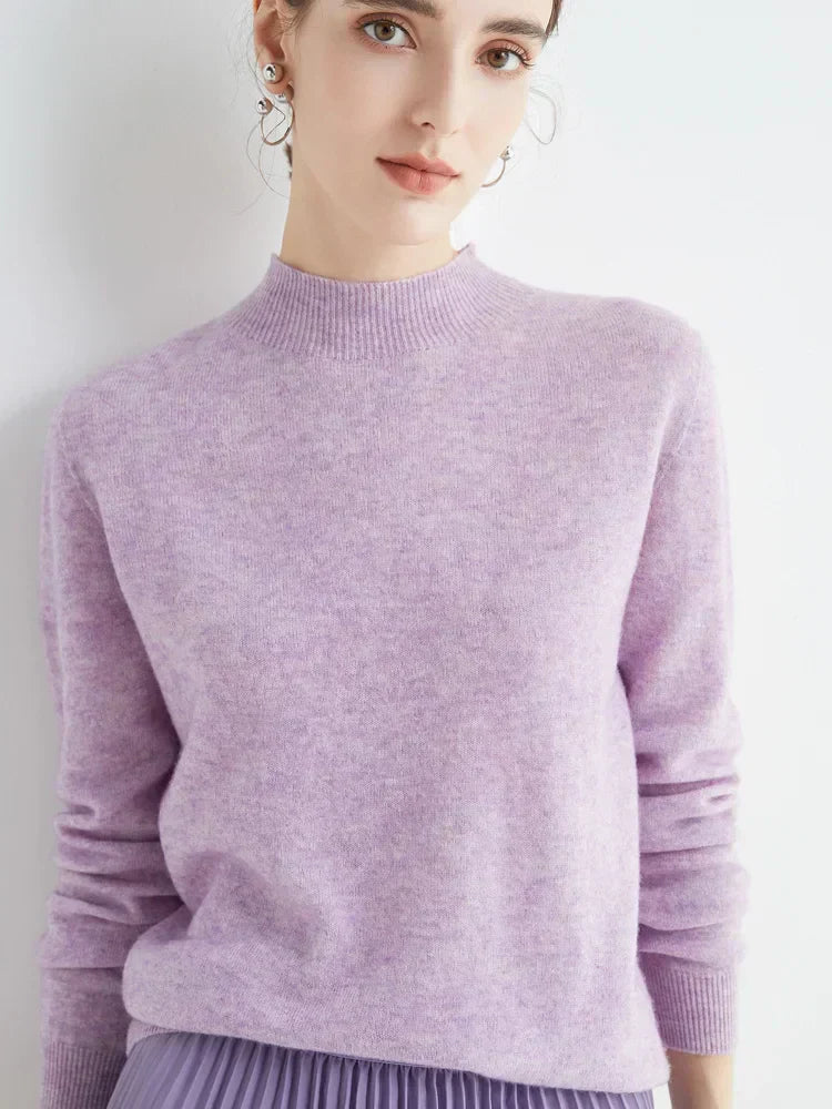Soft Classic Women’s Pullover - Mock Neck, Wool, Work - Tophatter Daily Deals