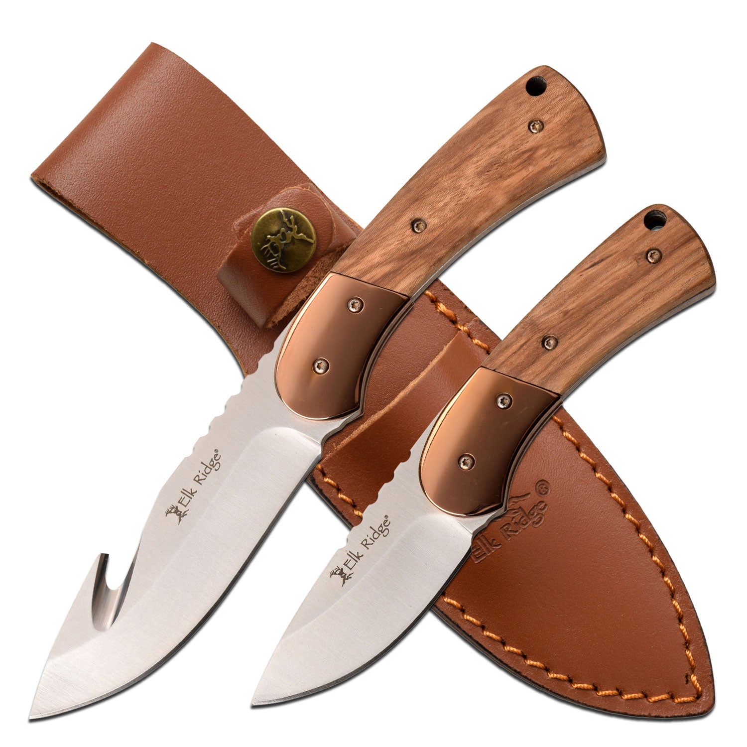 ELK RIDGE - FIXED BLADE KNIVES - SET OF 2 - Tophatter Daily Deals