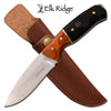 Hunting Knife Drop Point Blade Black Wood Handle Full Tang + Sheath - Tophatter's Army Products & Self Defense Collectible Weapons - Tophatter Daily Deals