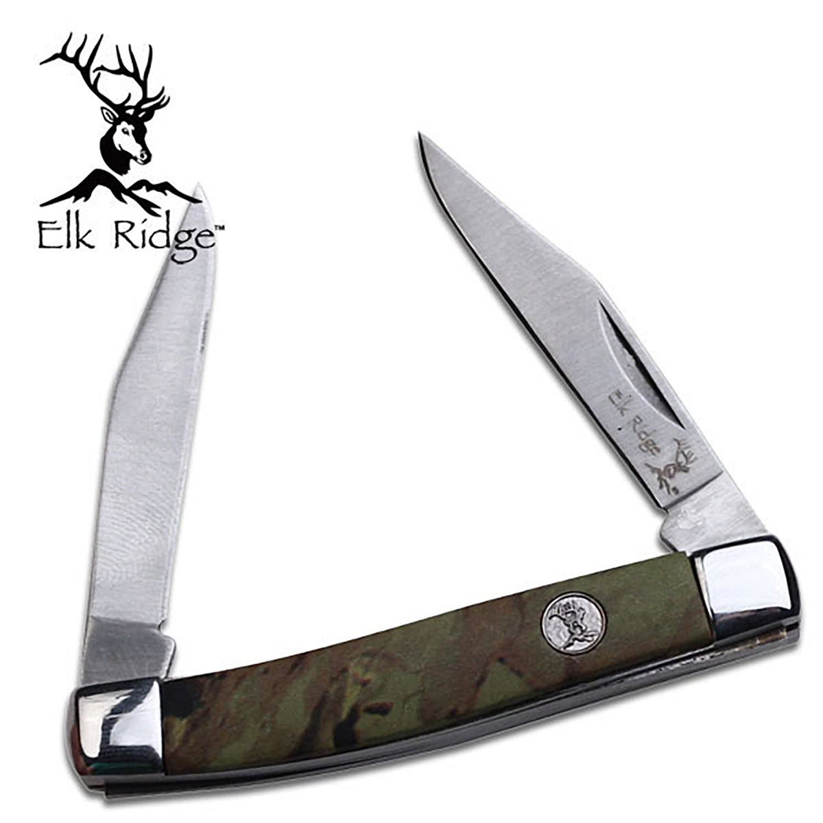 2.85" Elk Ridge Small Camouflage Folding Pen Pocket Gentleman's Knife - Tophatter's Guns'N'Weapons Store - FREE SHIPPING Collectible Weapons - Tophatter Daily Deals