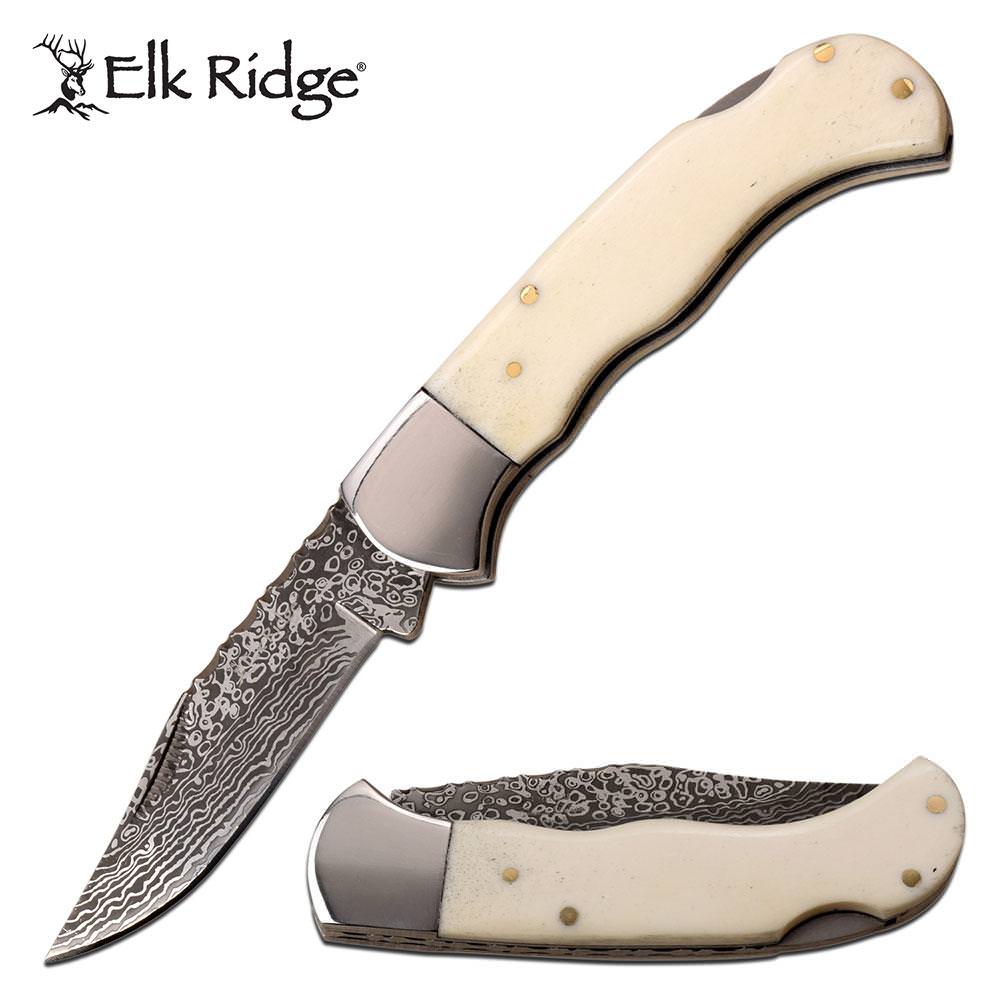 Elk Ridge Pocket Knife 6.5 Inch Manual Folding Knife with Pakkawood Handle - Tophatter's Guns'N'Weapons Store Collectible Weapons - Tophatter Daily Deals