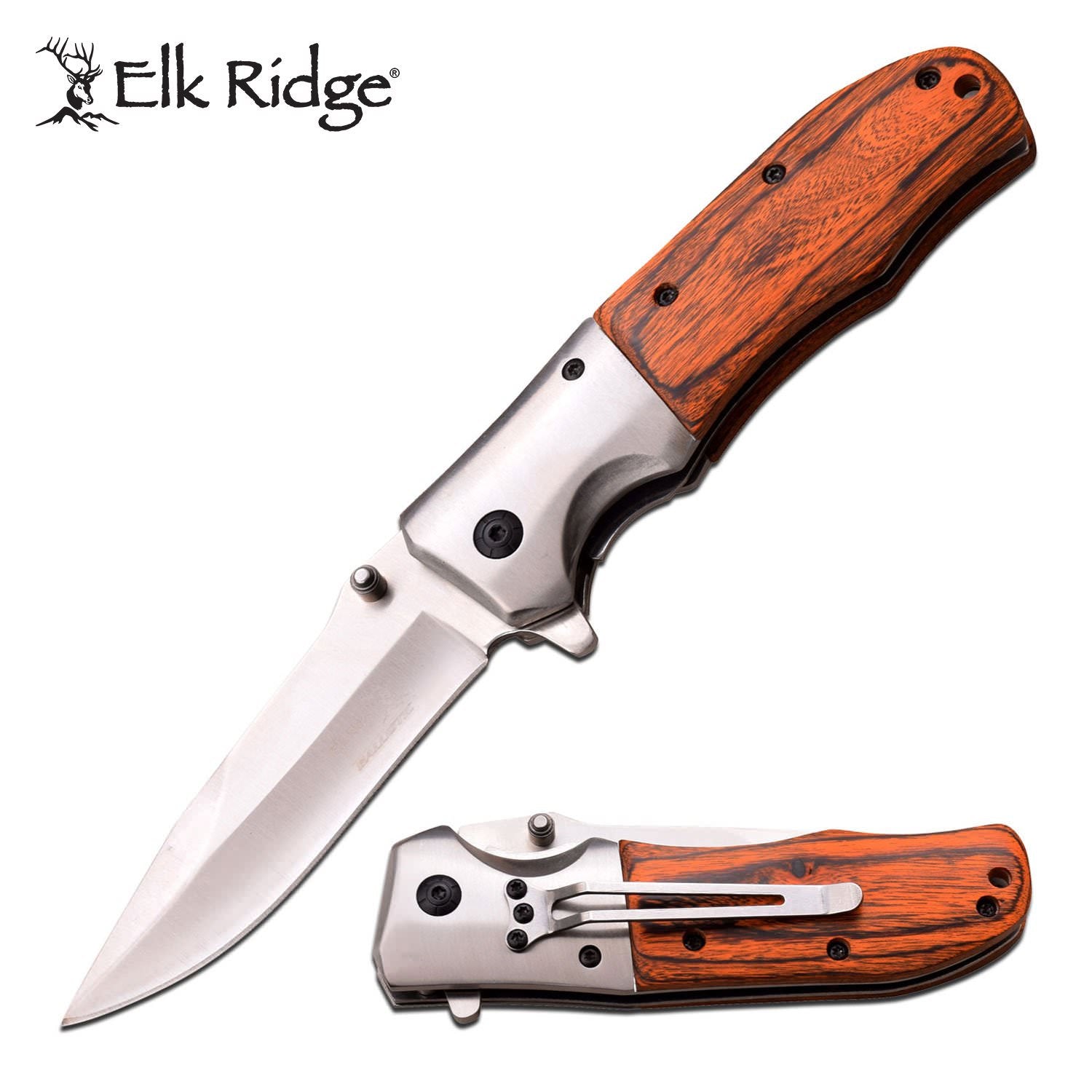 Rancher Pakkawood Spring Assisted Knife - Tophatter's Army Products & Self Defense Collectible Weapons - Tophatter Daily Deals