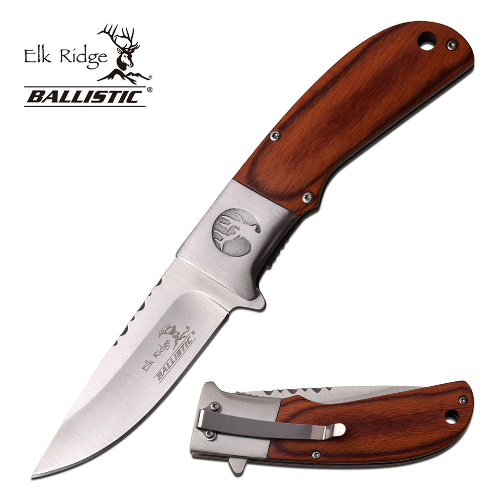 ELK RIDGE SPRING ASSISTED KNIFE 4.5" CLOSED - Tophatter Daily Deals