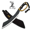 20.5" Curved Blade Work Machete Orange Black Molded Handle Collectible Weapons - Tophatter Daily Deals
