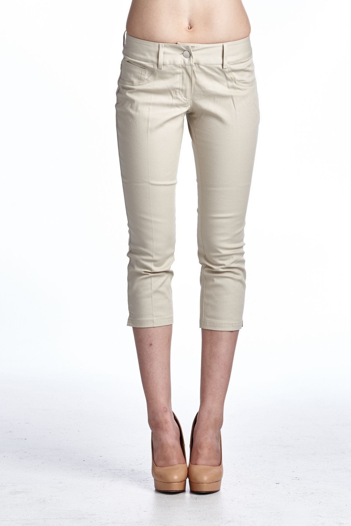 Women's Stretch Capris Capris - Tophatter Daily Deals