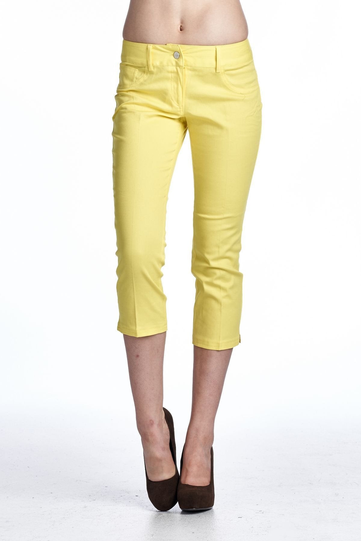 Women's Stretch Capris Capris - Tophatter Daily Deals
