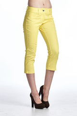 Women's Stretch Capris Yellow 7 Capris - Tophatter Daily Deals