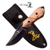 Fixed Blade Hunting Knife 6" Full Tang Black Blade Camo Handle Skinner Collectible Weapons - Tophatter Daily Deals