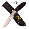 Fixed Blade Hunting Skinner Knife Elk Ridge Black Wood with Sheath - TOPHATTER'S ARMORY DEALS Collectible Weapons - Tophatter Daily Deals