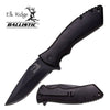 Elk Ridge Ballistic Series Black Wood Spring Assist Assisted Knife - TOPHATTER'S ARMORY DEALS Collectible Weapons - Tophatter Daily Deals