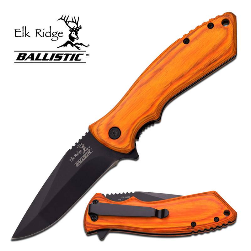 4.5" Closed Spring Assisted Knife With Brown Wood Handle - Tophatter's Guns'N'Weapons Store - FREE SHIPPING Collectible Weapons - Tophatter Daily Deals