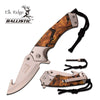 Camo Aluminum Handle Spring Assisted Guthhook Knife - TOPHATTER'S ARMORY DEALS Collectible Weapons - Tophatter Daily Deals