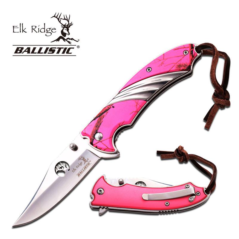 Pink Camo Aluminum Handle Spring Assist Knife - Tophatter's Guns'N'Weapons Store - FREE SHIPPING Collectible Weapons - Tophatter Daily Deals