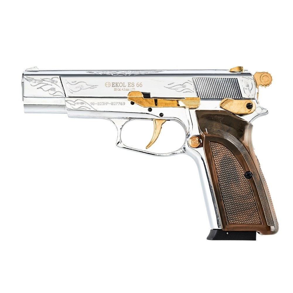 ES 66 Embroidered Gold .177 Cal. Full Metal CO2 BB Air Pistol 492 FPS - Tophatter's Guns'N'Weapons Store Collectible Weapons - Tophatter Daily Deals