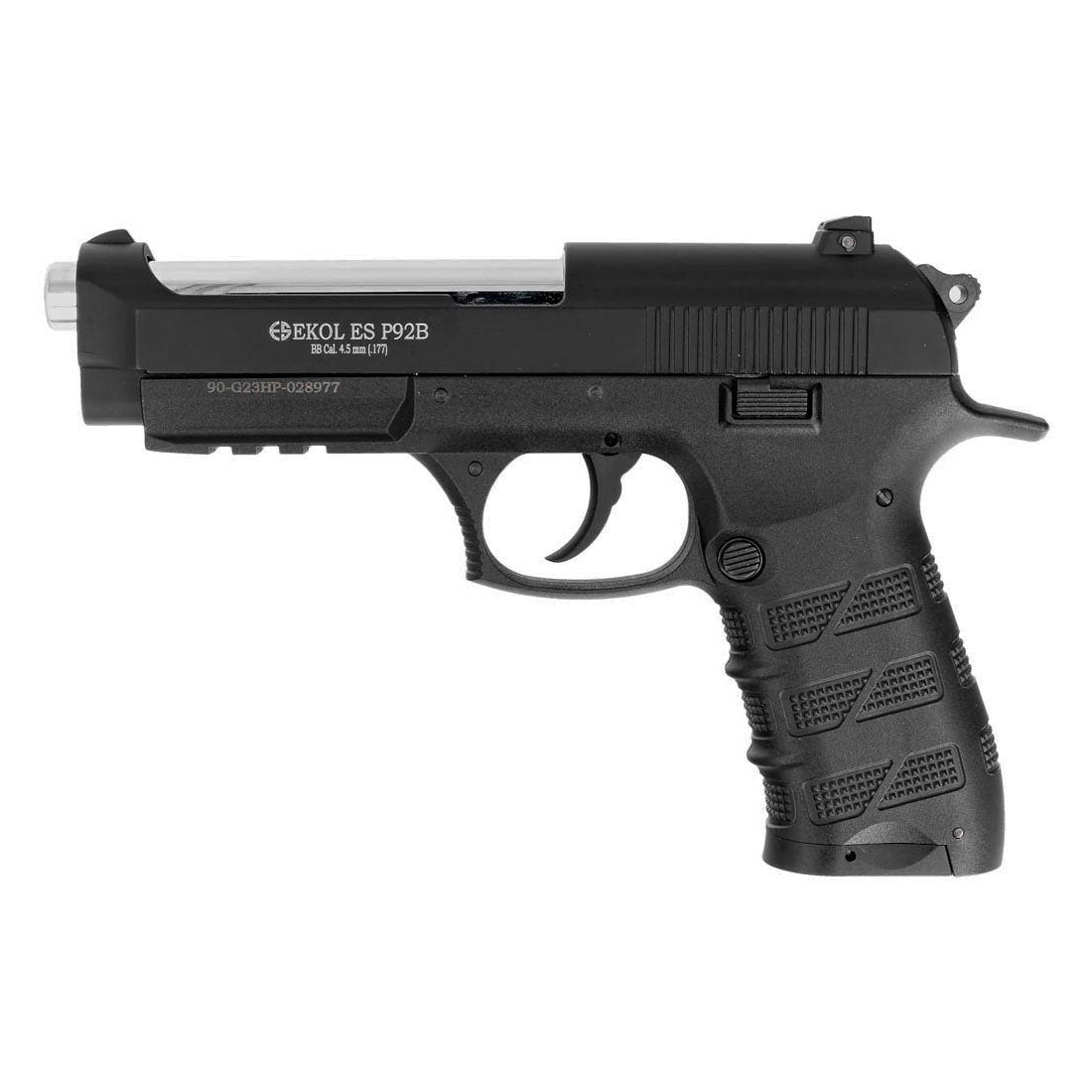 EKOL ES P92 .177 Caliber CO2 BB Air Pistol 377 FPS Blowback Gun - Tophatter's Inc. Weapons Store Online Collectible Weapons - Tophatter Daily Deals