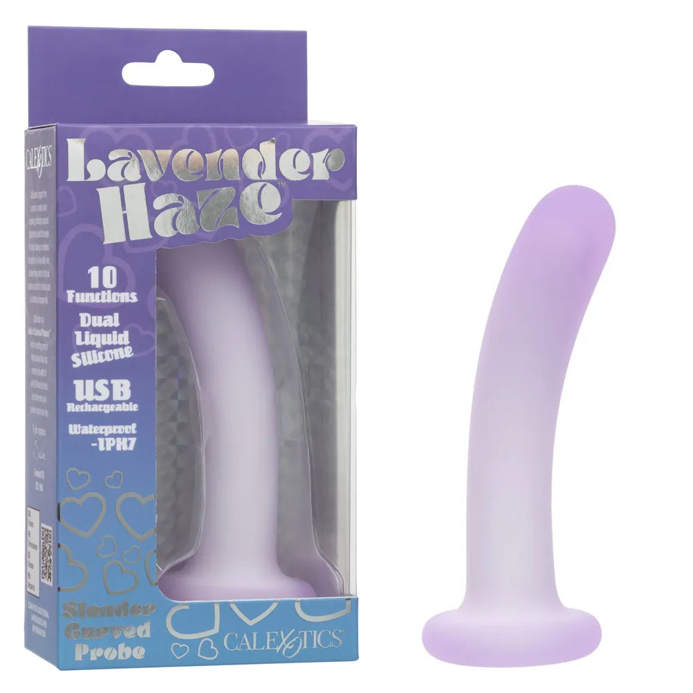 Lavender Haze Slender Curved Probe (Purple) – 4.5" Waterproof Curved Vibrator > Dildos > Neutral Dildos - Tophatter Daily Deals