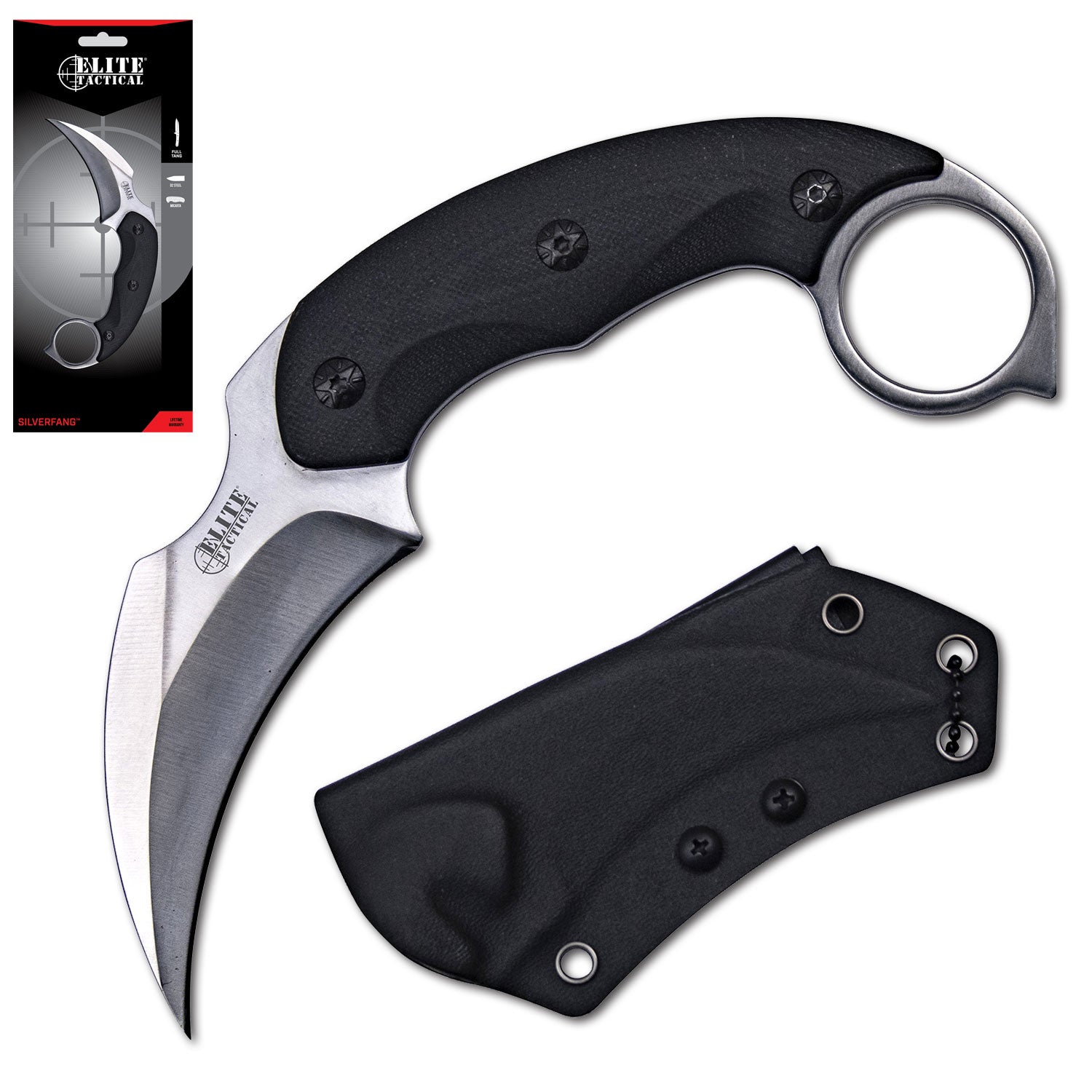 ELITE TACTICAL - SILVERFANG - FIXED BLADE KNIFE - Tophatter Daily Deals