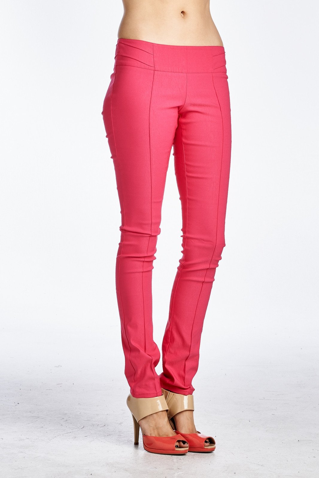 Women's Stretch Pleated Pants Fuchsia 21 Pants - Tophatter Daily Deals