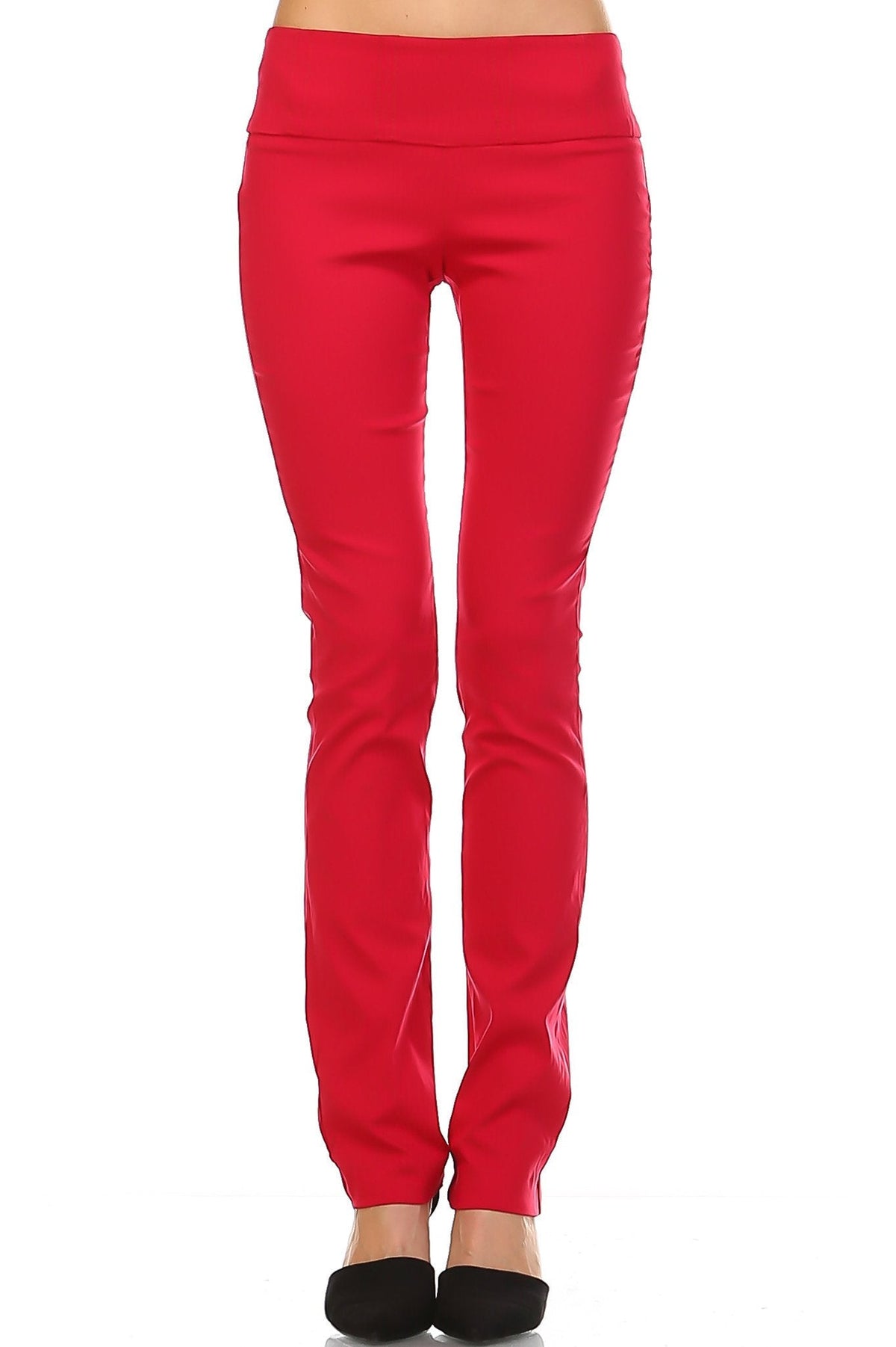 Women's Stretch Pants Red Pants - Tophatter Daily Deals
