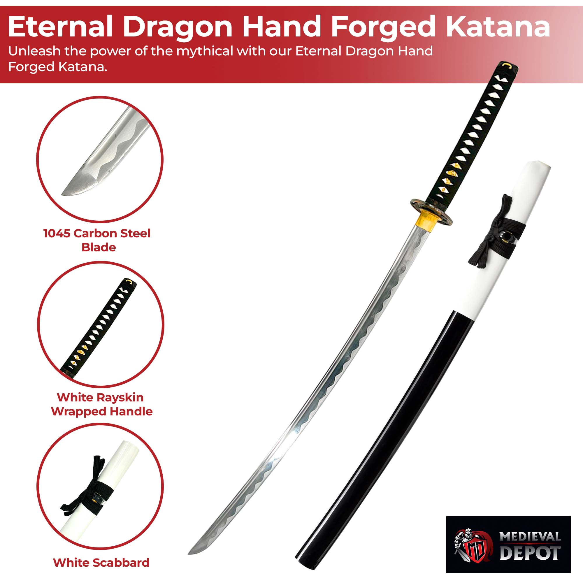 Eternal Dragon Hand Forged Katana Swords - Tophatter Daily Deals
