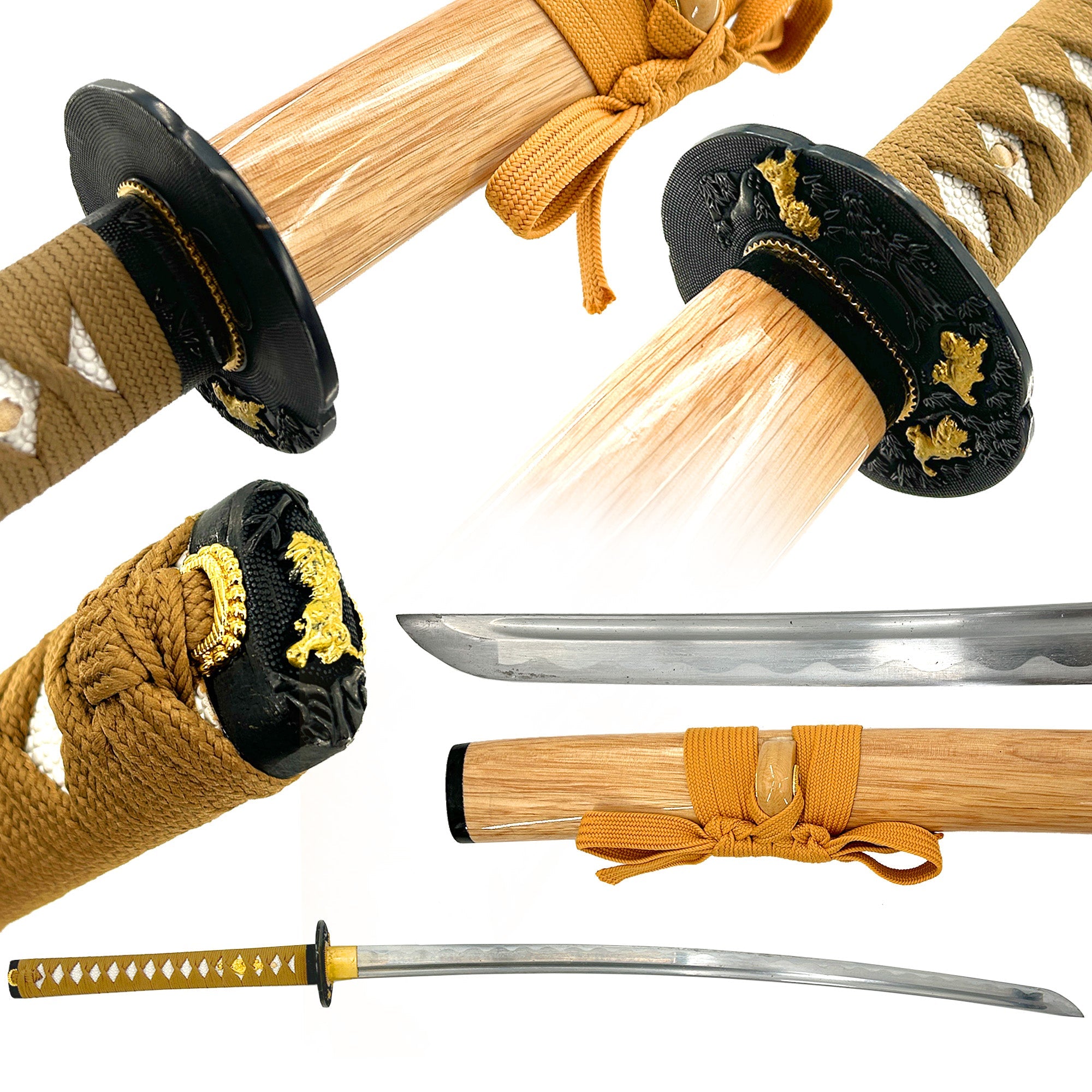 Ethereal Essence Traditional Wooden Handmade Katana Swords - Tophatter Daily Deals