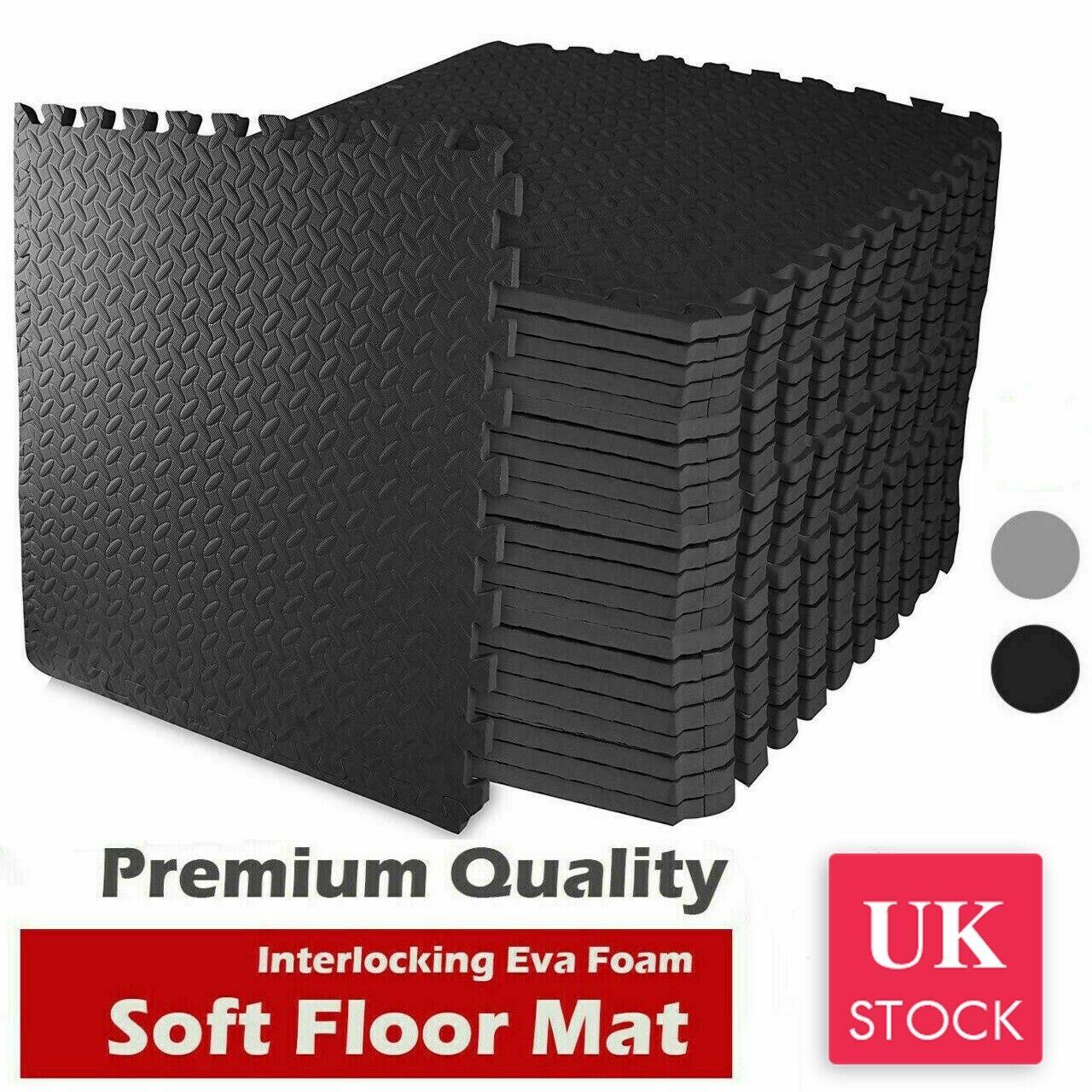 Interlocking Rubber Flooring for Gyms - Extra Thick Gym Flooring Interlocking Floor Mats Eva Soft Foam Mat Yoga Tiles Exercise & Fitness - Tophatter Daily Deals