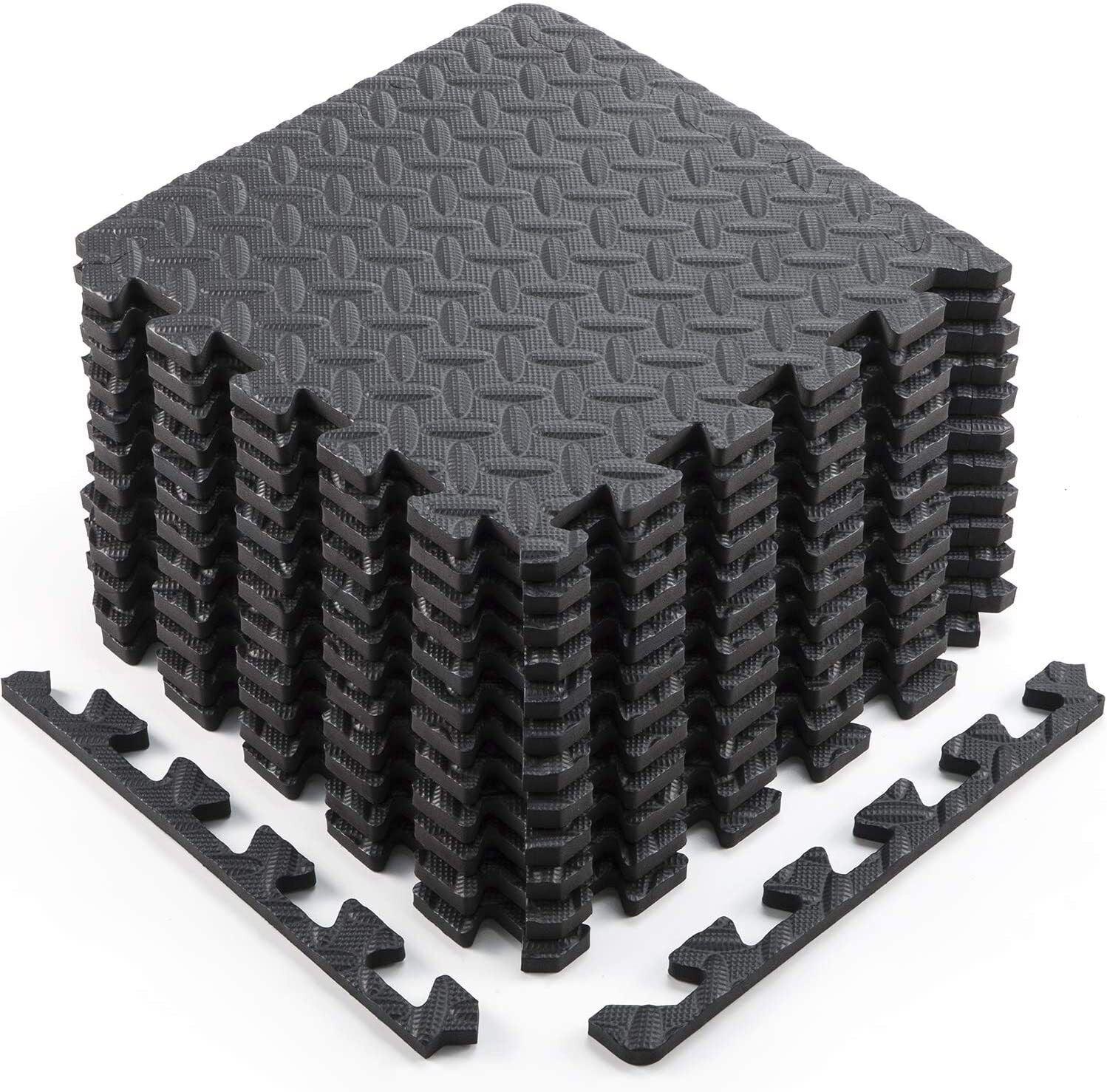 Interlocking Rubber Flooring for Gyms - Extra Thick Gym Flooring Interlocking Floor Mats Eva Soft Foam Mat Yoga Tiles 36pcs Exercise & Fitness - Tophatter Daily Deals