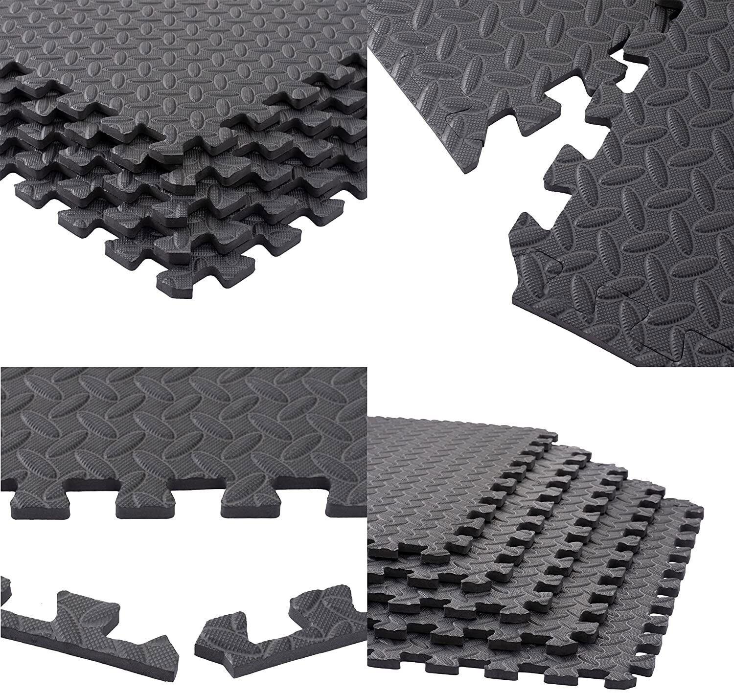 Interlocking Rubber Flooring for Gyms - Extra Thick Gym Flooring Interlocking Floor Mats Eva Soft Foam Mat Yoga Tiles Exercise & Fitness - Tophatter Daily Deals
