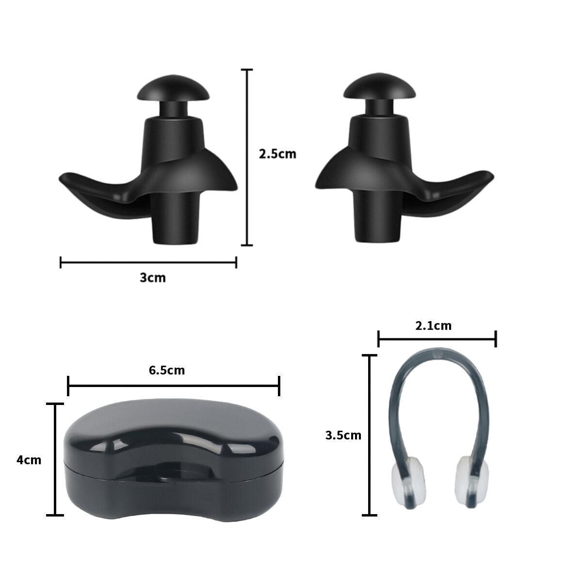 Silicone Ear Plugs for Swimming - 2 Pack Swimming Earplugs, Reusable Silicone Ear Plugs for Swimming, Showering, Surfing, Snorkeling Swimming - Tophatter Daily Deals