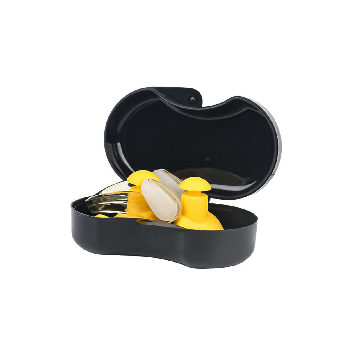 Silicone Ear Plugs for Swimming - 2 Pack Swimming Earplugs, Reusable Silicone Ear Plugs for Swimming, Showering, Surfing, Snorkeling Yellow Swimming - Tophatter Daily Deals