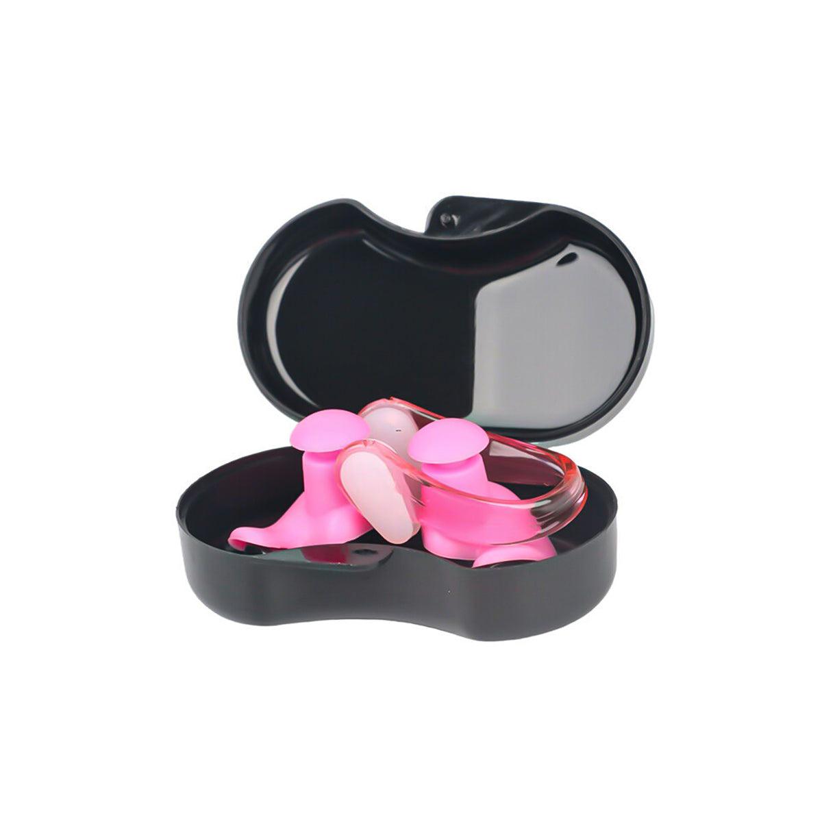 Silicone Ear Plugs for Swimming - 2 Pack Swimming Earplugs, Reusable Silicone Ear Plugs for Swimming, Showering, Surfing, Snorkeling Pink Swimming - Tophatter Daily Deals