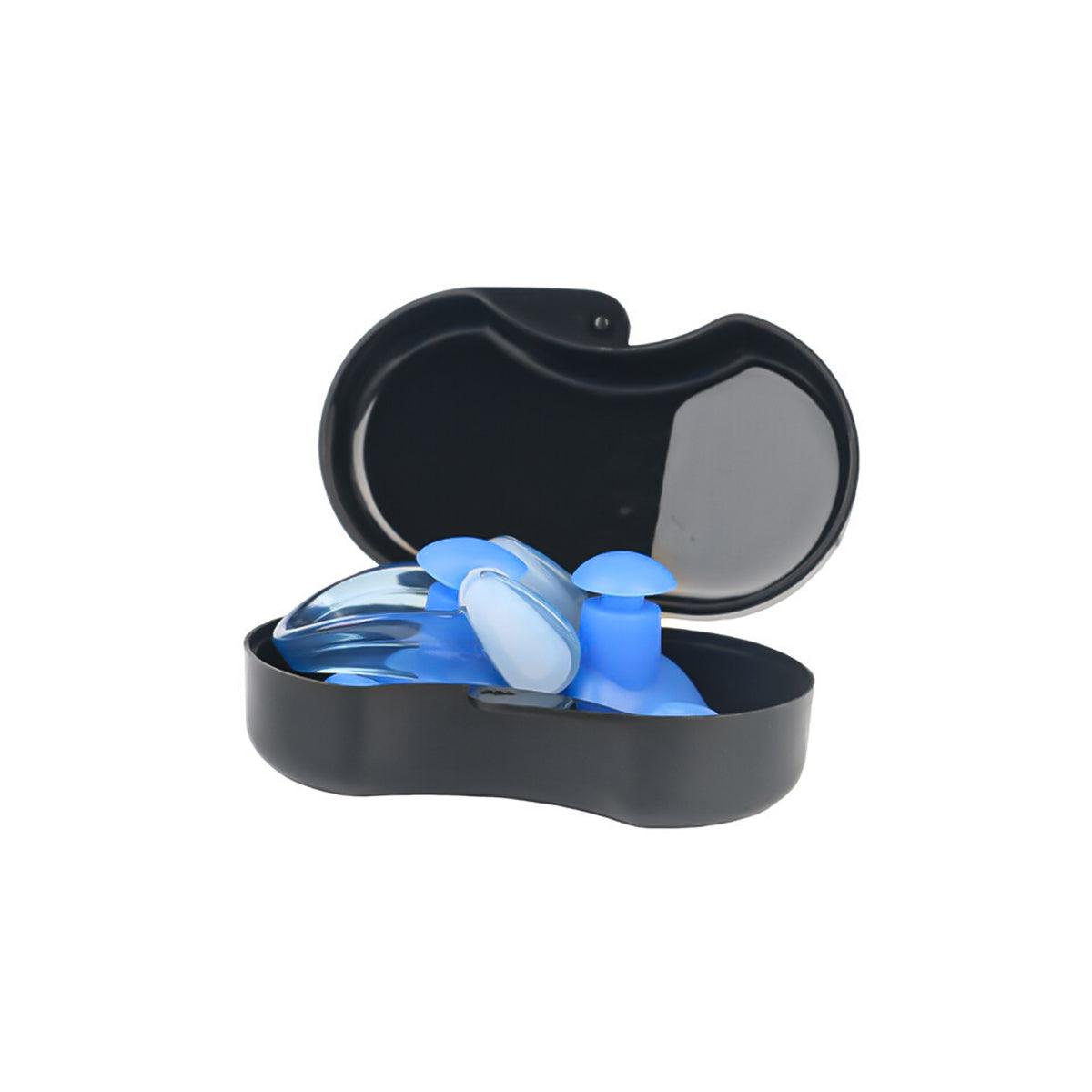 Silicone Ear Plugs for Swimming - 2 Pack Swimming Earplugs, Reusable Silicone Ear Plugs for Swimming, Showering, Surfing, Snorkeling Blue Swimming - Tophatter Daily Deals