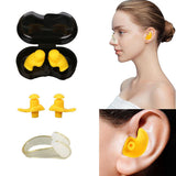 Silicone Ear Plugs for Swimming - 2 Pack Swimming Earplugs, Reusable Silicone Ear Plugs for Swimming, Showering, Surfing, Snorkeling Swimming - Tophatter Daily Deals