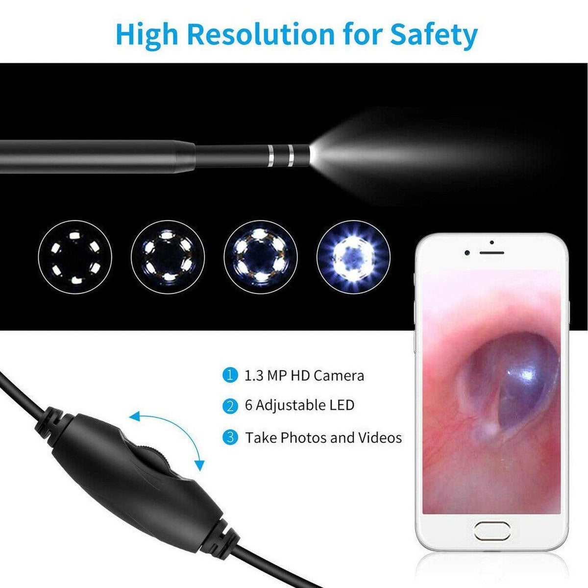 Ear Camera Wax Removal - Wireless WiFi Ear Wax Remover Camera Ear Endoscope Spoon Pick Cleaning Tool Kit New Arrival - Tophatter Daily Deals