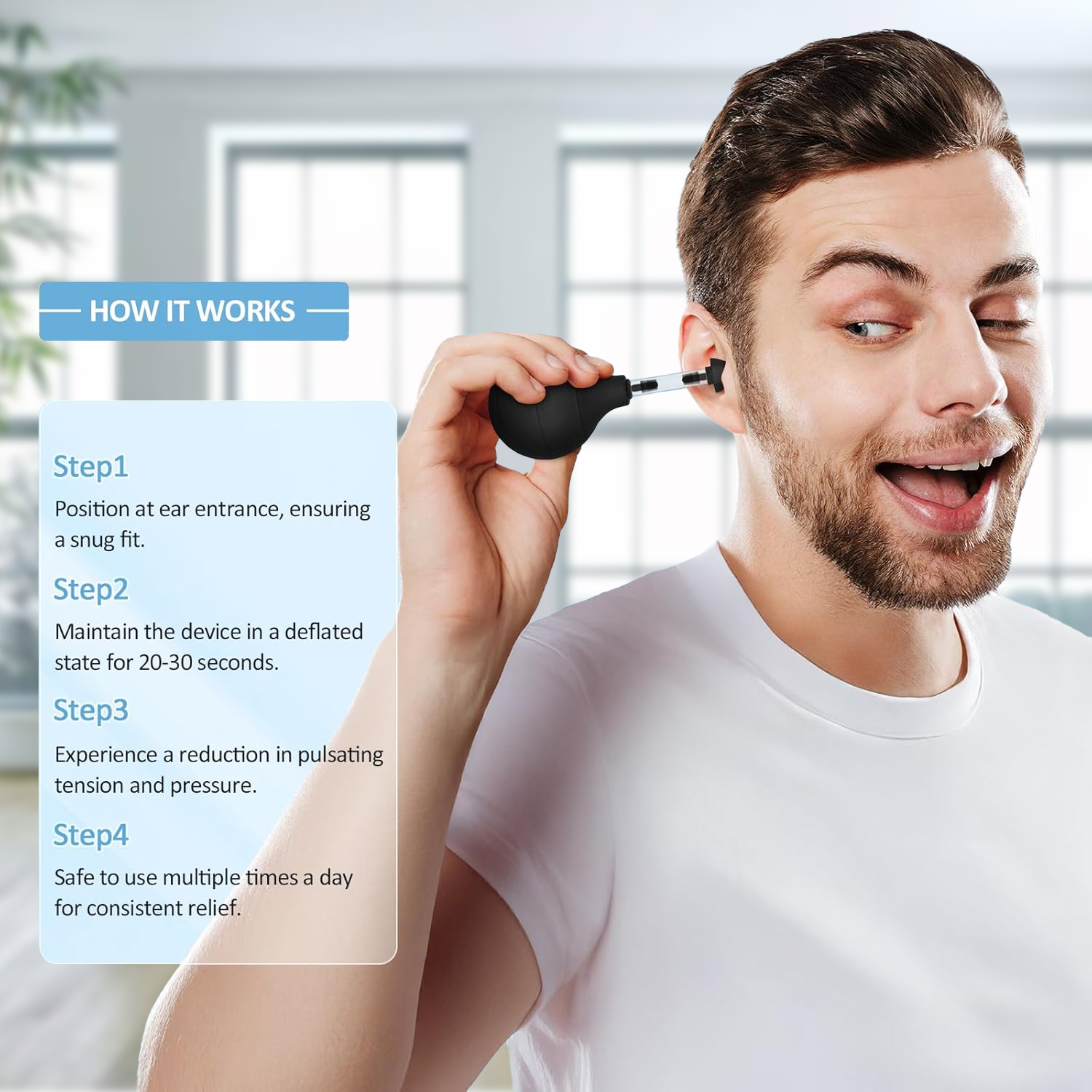 Ear Pressure Relief Device – Natural Tension & Pressure Reduction for Headache Relief Personal Care - Tophatter Daily Deals