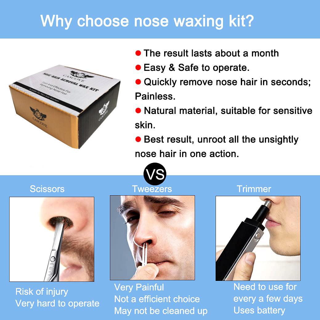 Nose and Ear Wax Kit - Nose Ear Hair Removal Wax Kit Painless & Easy Mens Nasal Waxing Strip Remover Health & Beauty - Tophatter Daily Deals