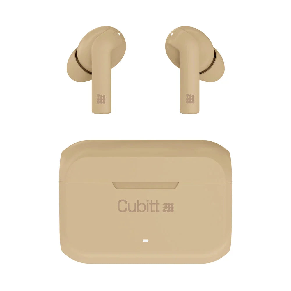 Cubitt Wireless Earbuds Gen2 Toasted Almond Headphones - Tophatter Daily Deals