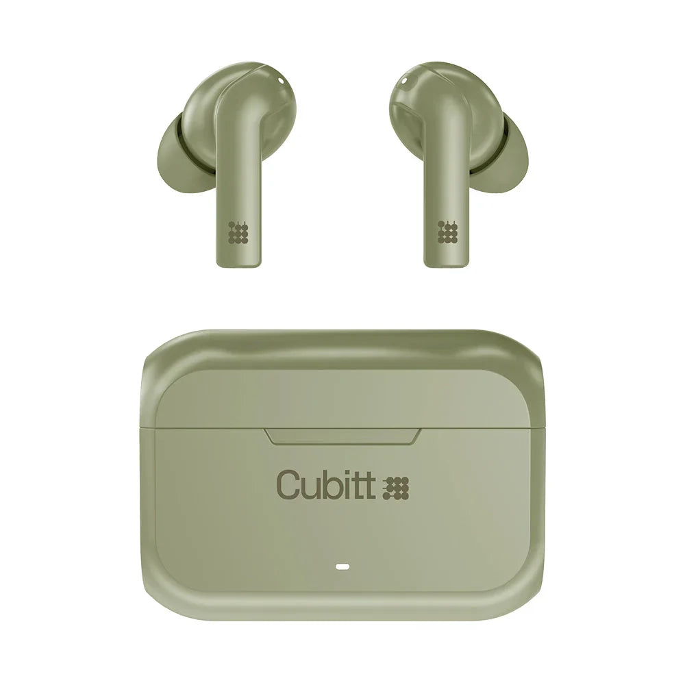 Cubitt Wireless Earbuds Gen2 Olive Green Headphones - Tophatter Daily Deals