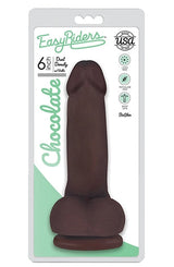 Easy Riders 6 Inch Slim Bioskin Dong With Balls in Chocolate > Dildos > Slim Dildos - Tophatter Daily Deals