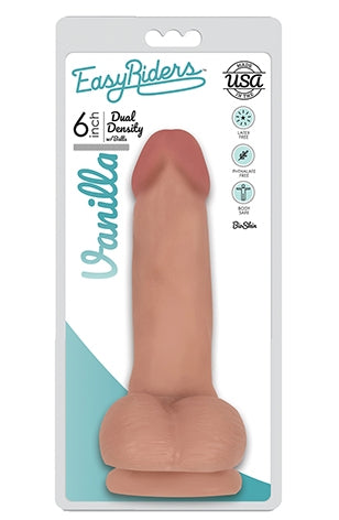 Easy Riders 6 Inch Slim Bioskin Dong With Balls in Vanilla > Dildos > Slim Dildos - Tophatter Daily Deals