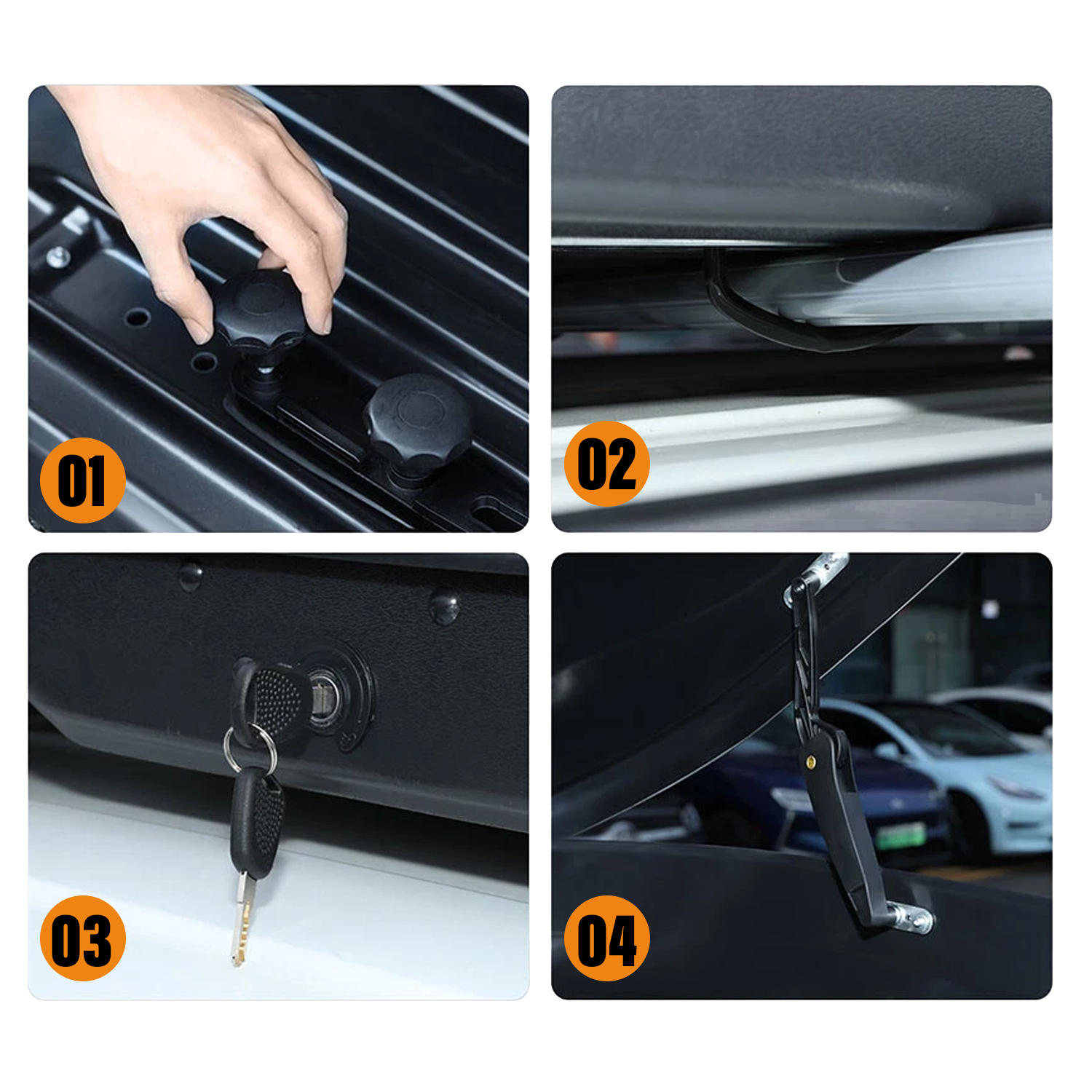 Car Roof Box – 320 Litre Lockable Hard Shell Roof Luggage Storage Carrier Roof Boxes - Tophatter Daily Deals