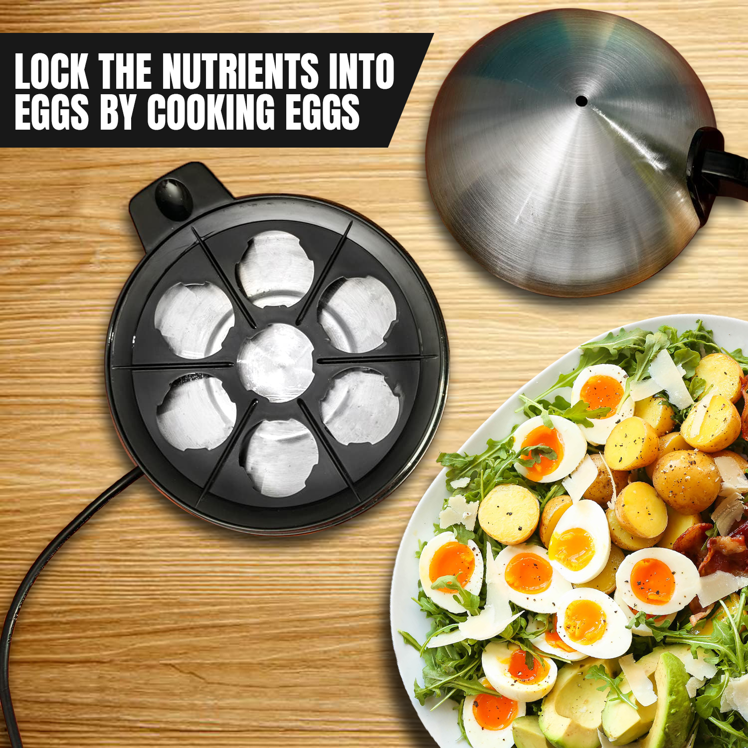 Electric Egg Boiler – 7 Egg Capacity Steamer Cooker with Auto Shut-Off & Measuring Cup Kitchen - Tophatter Daily Deals