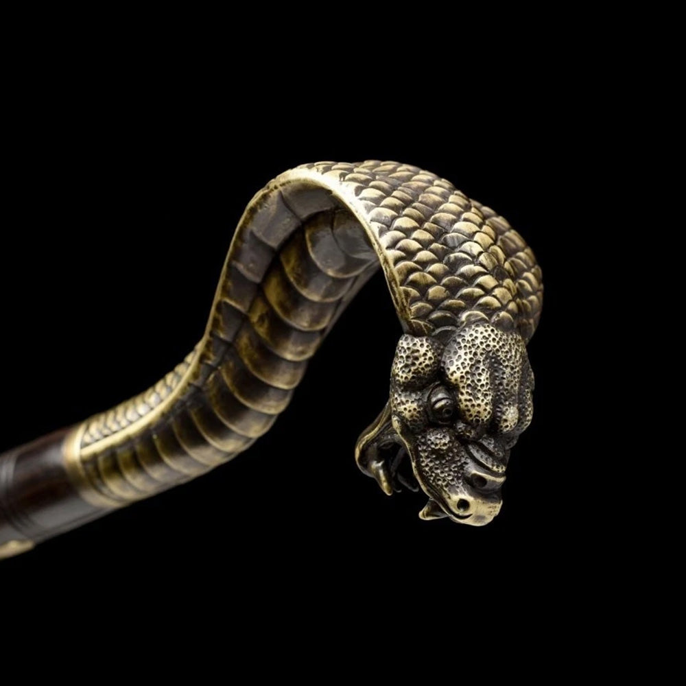 Ebony Wood Snake-Head Sword Cane - Tophatter Daily Deals