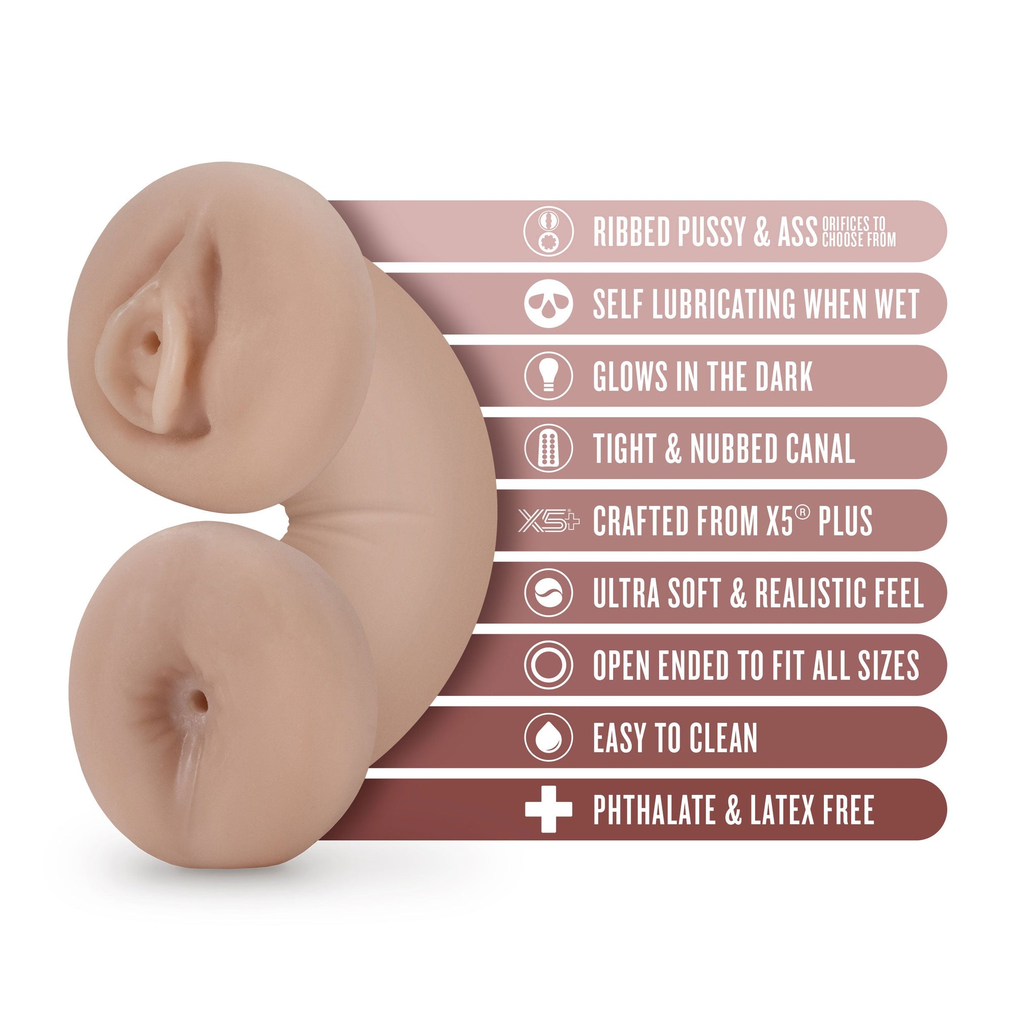 Enlust Tasha Glow in the Dark – Glow in the Dark Masturbator > Sex Toys For Men > Masturbators > Manual - Tophatter Daily Deals