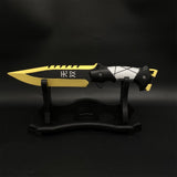Ego Knife Metal Blunt Blade Safety Cosplay Prop Game Collection Ego Knife & Wooden Stand - Tophatter Daily Deals