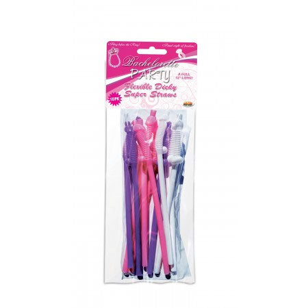Dicky Straws 12 Inch Super Flex Tip Straws – Pack of 10 Drinking Straws > Novelties > Bachelor & Bachelorette Items - Tophatter Daily Deals