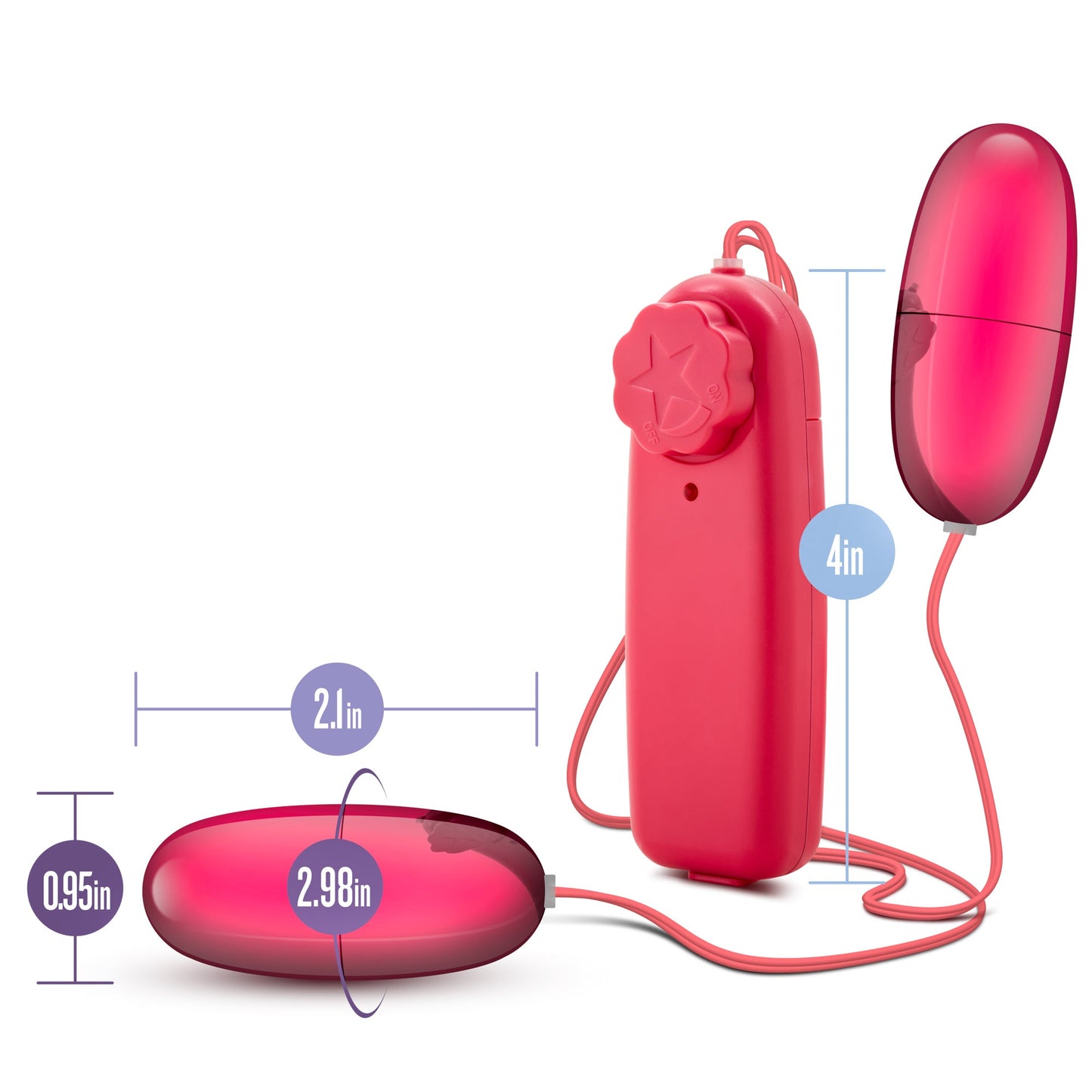 B Yours Double Pop Eggs Cerise Vibrating Pleasure Set > Vibrators > Mini Vibrators - Tophatter Daily Deals